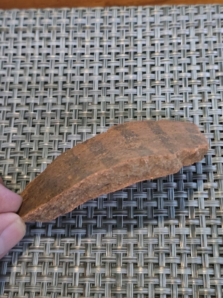 Figure 8 Polychrome sherd showing grey riverbank clay likely from the Ulua River Valley