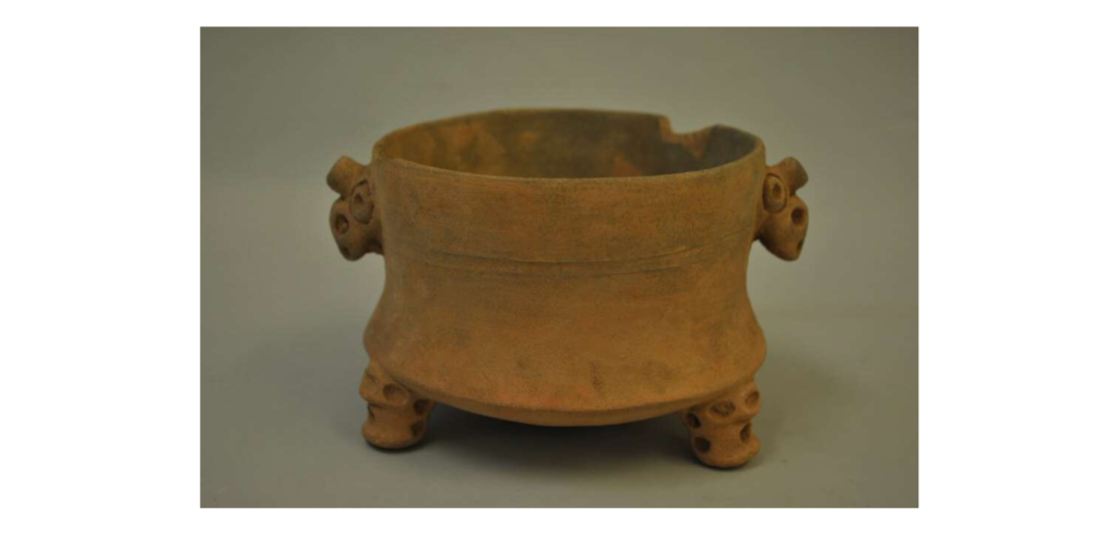 A Tripod Olla with Manatee handles found on Indian Hill , Helene and removed to London where it is now on display in the British Museum