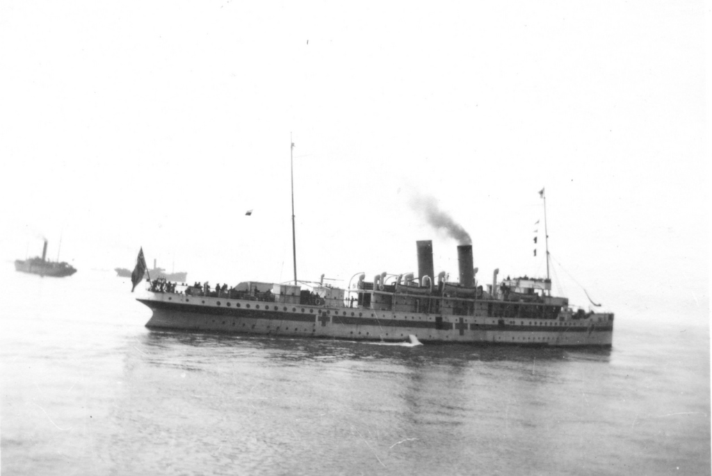 HMS Rosaura ( photo taken during the First War when she was HMS Dieppe and used as a hospital ship )