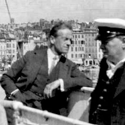 Lord Moyne and Winston Churchill on MY Rosaura in 1934 ( 5 years before the start of World War II ) when Churchill was merely the MP for Epping and Guinness in the House of Lords.